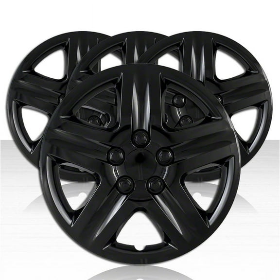 Set of 4 Wheel Covers for 2006-2011 Chevrolet Impala 5 Spoke 16 inch-Gloss Black