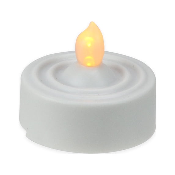 Set of 4 White LED Flickering Flame Tealight Candles