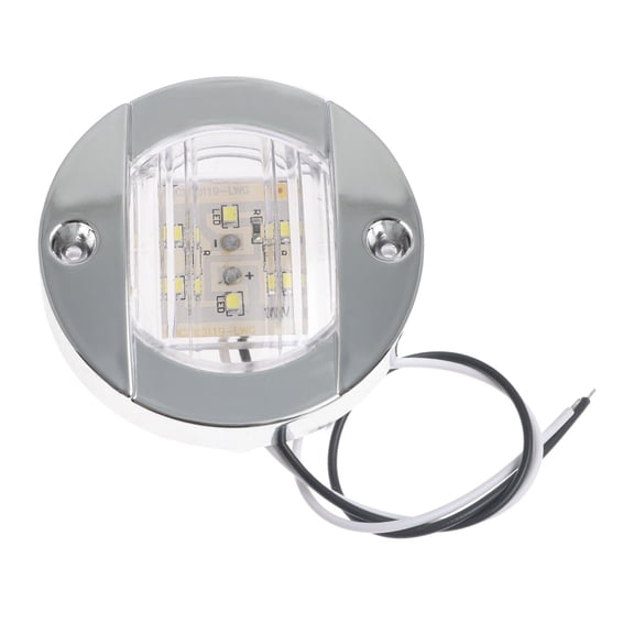 Set of 4 White LED Tail Lamp Transom Round Yacht Accessories Fit for Boat