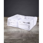 Set of 4 White Organic California King Bed Sheet Set, 16