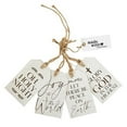 thumbnail image 1 of Set of 4 White and Gold HOLY NIGHT Stylish Wooden Gift Tag  5" x 3", 1 of 2
