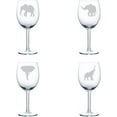 thumbnail image 1 of Set of 4 Wine Glass Gift Goblet Elephant Collection (10 oz), 1 of 1