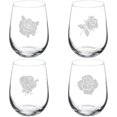 thumbnail image 1 of Set of 4 Wine Glass Gift Rose Collection (17 oz Stemless), 1 of 1