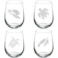 thumbnail image 1 of Set of 4 Wine Glass Gift Sea Turtle Collection (17 oz Stemless), 1 of 1