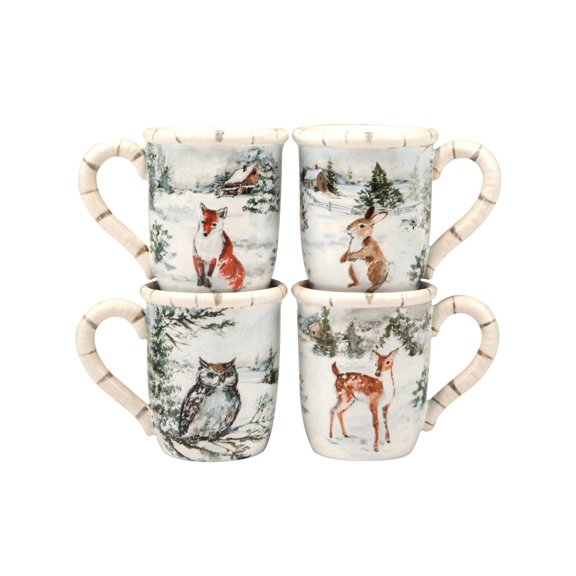 Set of 4 Winter's Frost Mugs