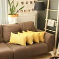 thumbnail image 1 of Set of 4 Yellow Jacquard Lumbar Pillow Covers, 1 of 4