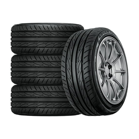 Set of 4 Yokohama Advan Fleva V701 205/45R16 87W XL Tires Fits: 2007 Honda Fit Sport, 2007-11 Hyundai Accent SE