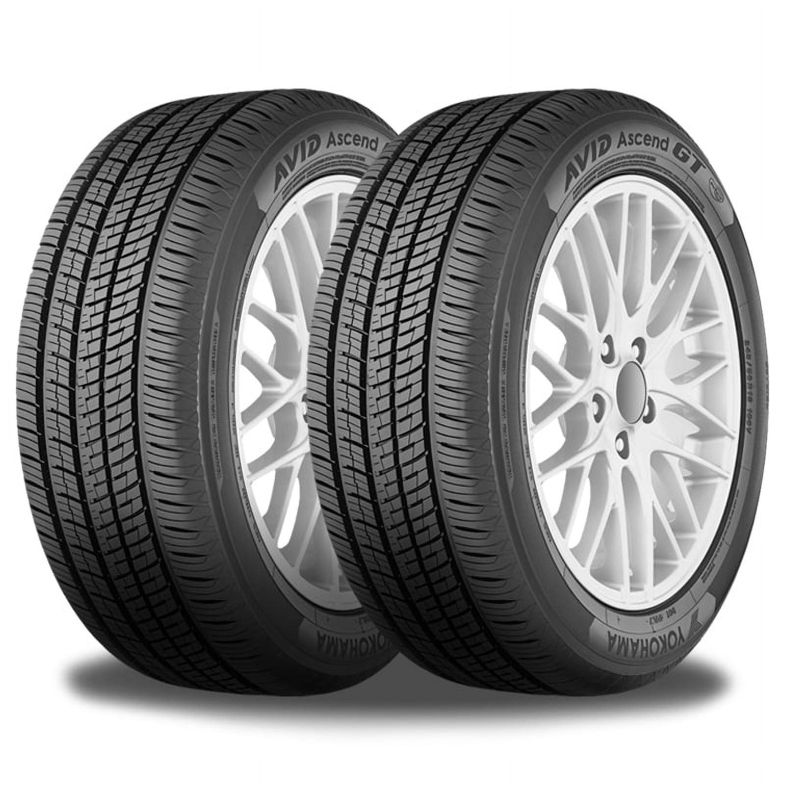 Set of 4 Yokohama Avid Ascend GT 225/45R18 95V Tires 110132733 / 225/45/18  / 2254518 Fits: 2012 Toyota Camry XLE, 2008-12 Ford Fusion SEL