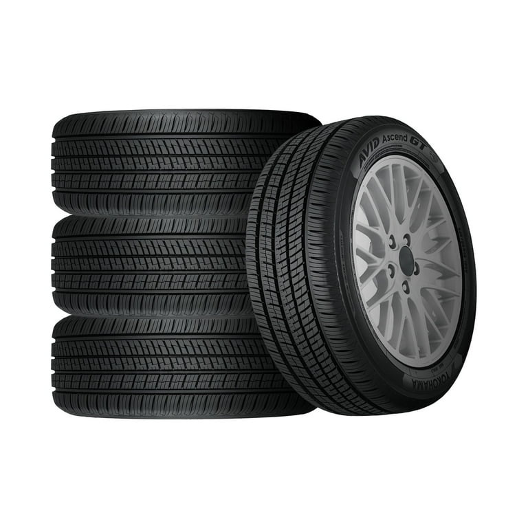Set of 4 Yokohama Avid Ascend GT P185/60R16 86H Tires Fits: 2017