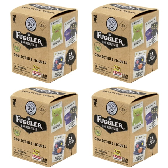 Set of 4 Zuru Fuggler Mystery Collectible Mini Figures Limited Edition Designs