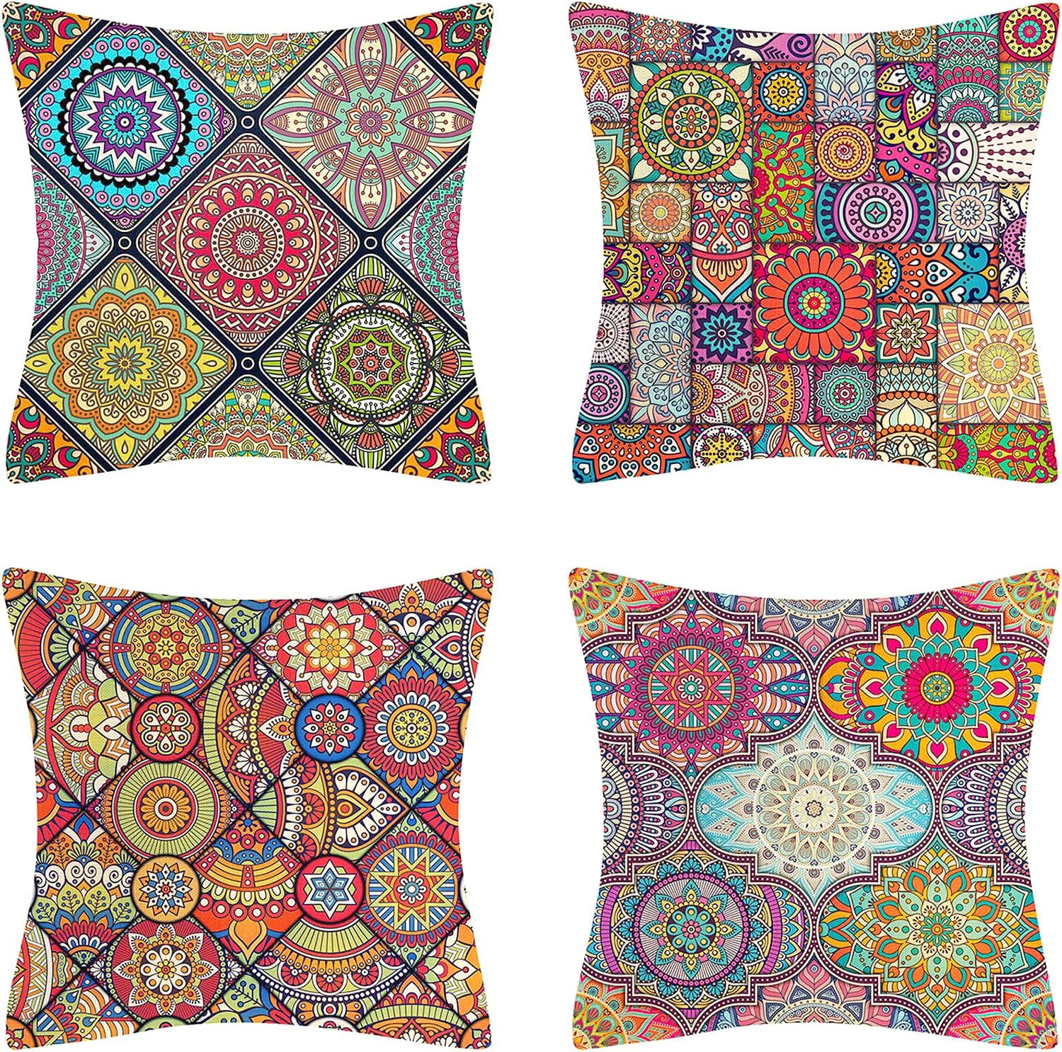 Set of 4 decorative pillow covers, cushions, sofa cushion covers ...