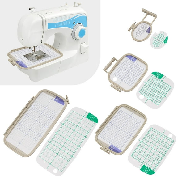 Set of 4 for Brother PE770 PE700 PE700II PE780D PE800 Machine Embroidery Hoops