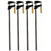 Set of 4 pc 18 Steel Bar Clamps 2.5 Throat Depth Heavy Duty Wood Handle Woodworking Tools