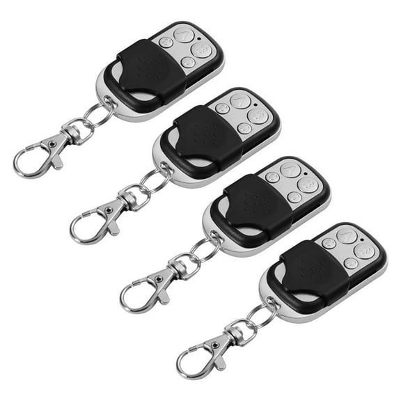 Set of 4 universal remote controls for 433 MHz electrical garage door