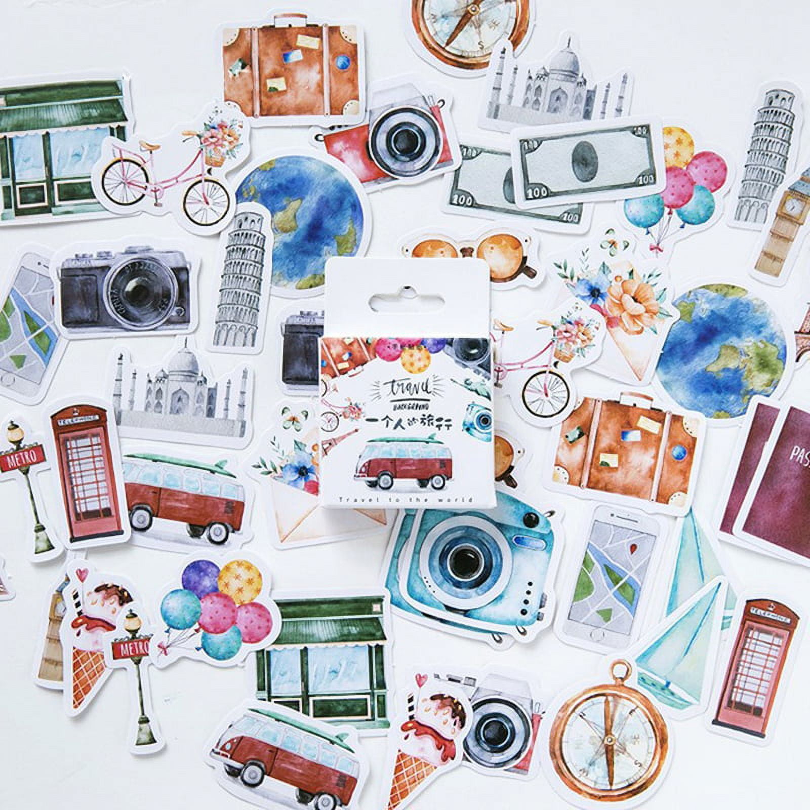 World travel set in watercolor style that I have designed for www