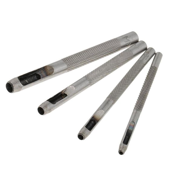 Set of 4Pcs Belt Round Hole Punch Tool Leather Craft 2 3 4 5mm