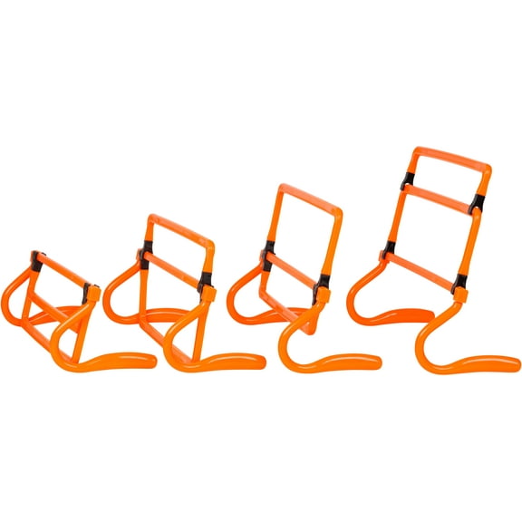 Set of 5 Adjustable Speed Training Hurdles By Trademark Innovations (Orange)