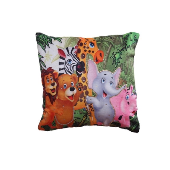 Set of 5 Animated Jungle Theme Cushion Cover for kids