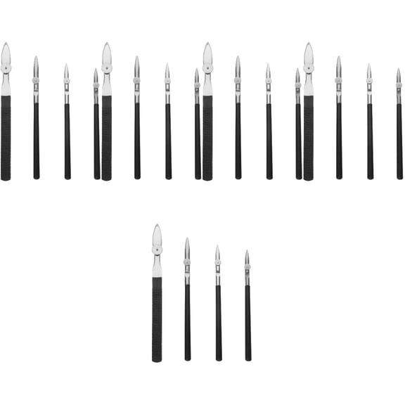 Set of 5 Black Art Ruling Pens for Calligraphy and Drawing with Convenient Fluid Ink