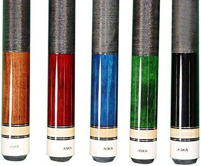 Set of 5 Aska L2 Billiard Pool Cues, 58 Hard Rock Canadian Maple, 13mm