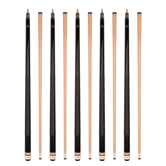 ASKA L2 Set of 5 Black Pool Cues, 58" Canadian Maple Shaft, 13mm Hard Tip, 21oz, L2S5BLK