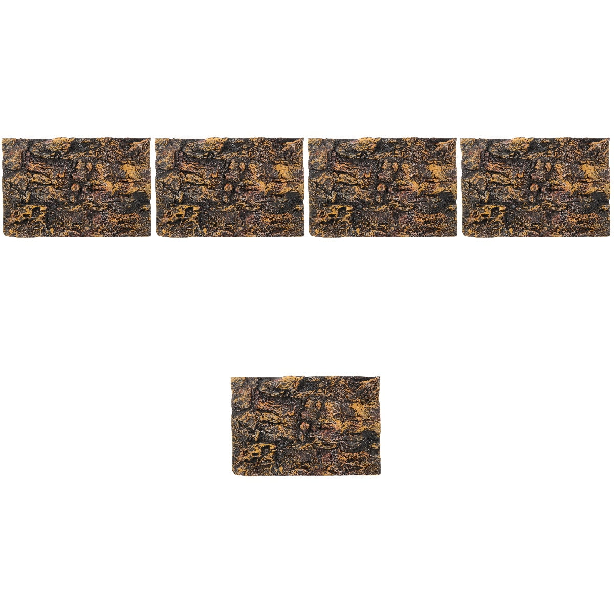 Set of 5 Background Rock Slab Landscape Photography Board Cork Bark