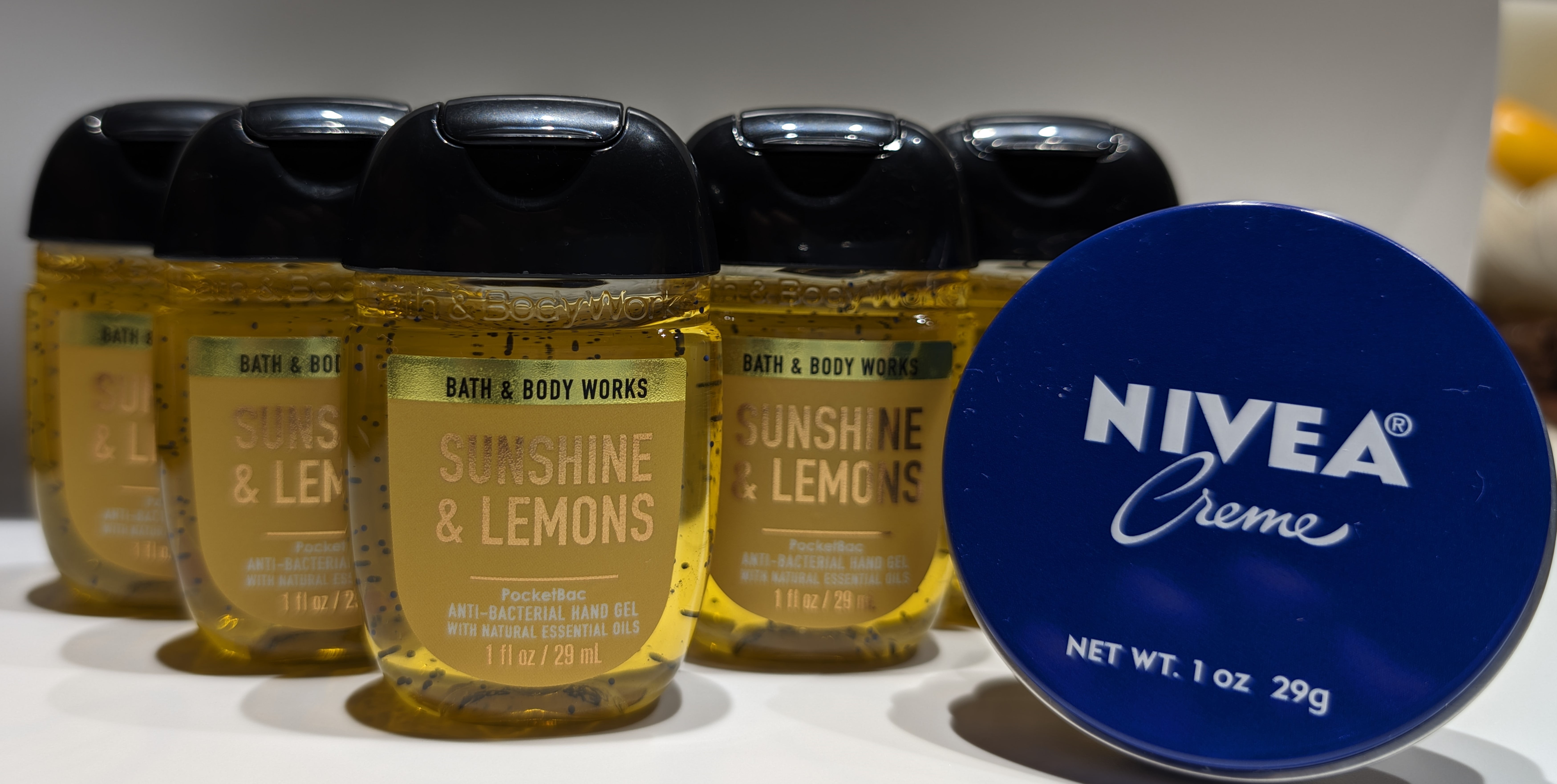 Set of 5 Bath and Body Works SUNSHINE AND LEMONS Hand Sanitizer Gels