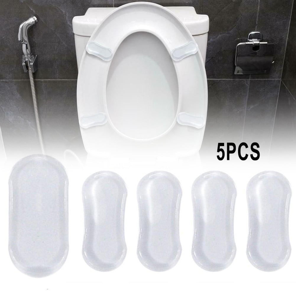 Set of 5 Bathroom Hardware Toilet Seat Lid Bumpers Buffers Spacers
