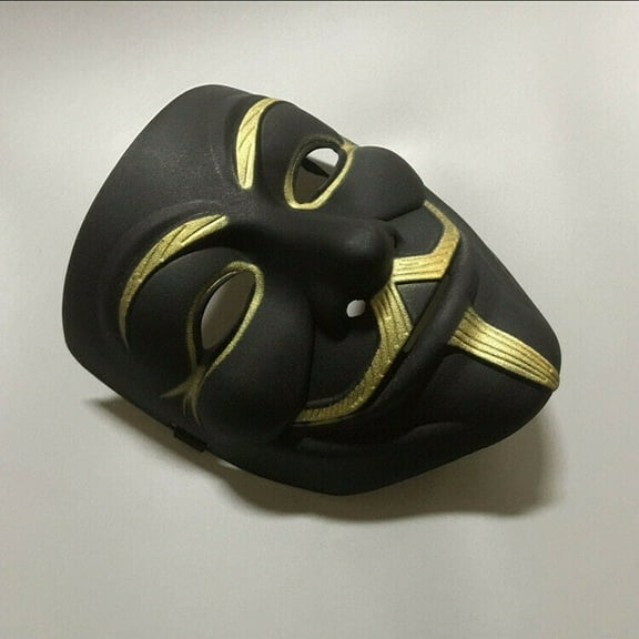Set of 5 Black Hacker Mask for Drama, Parties, and Dress-Up