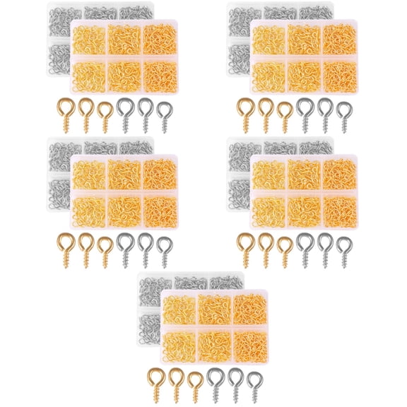 Set of 5 Bolt Door Sheep Eye Nail Screw DIY Pendant Supplies