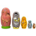 thumbnail image 1 of Set of 5 Camel, Donkey, Snake Wooden Animal Nesting Dolls 4.25 Inches, 1 of 2