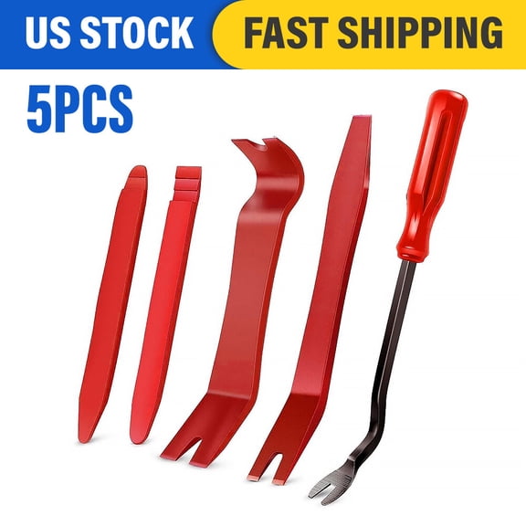 Set of 5 Car Trim REMOVAL Tool For Door Panel Fastener Dashboard Plastic NEW