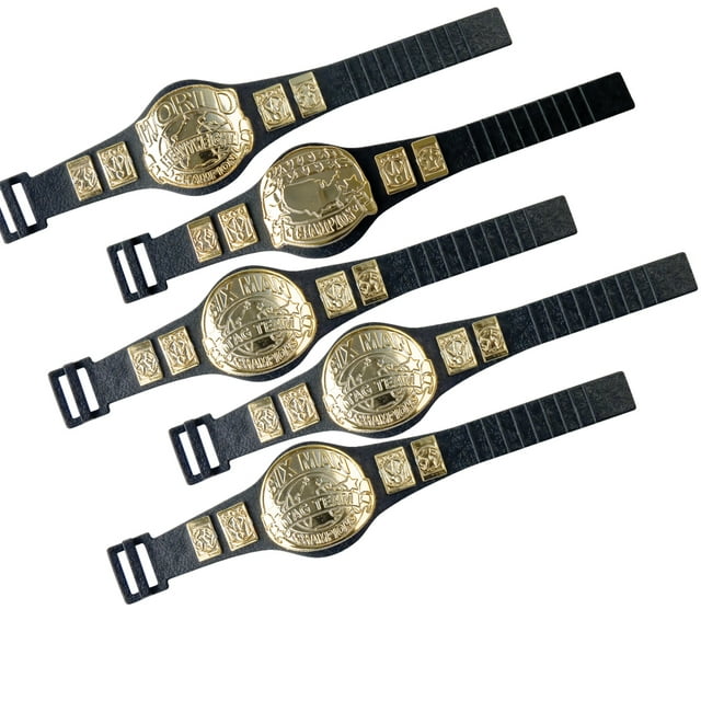 Set of 5 Championship Belts For WWE Wrestling Action Figures