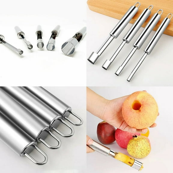 Set of 5 Corer and Pitter Stainless Steel Core Seed Remover Tool Easy Twist