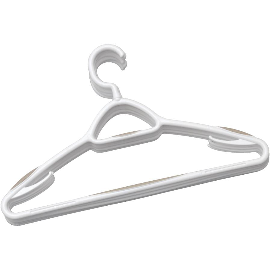 White and Gray Deluxe Non-Slip Swivel Clothes Hangers, 5-Pack