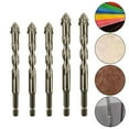 thumbnail image 1 of Set of 5 Eccentric Triangle Drill Bits Suitable for Precision Drilling in Various Hard Surfaces Including Glass and Concrete, 1 of 12