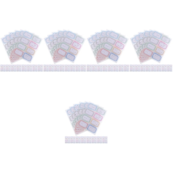 Set of 5 Envelope Sticker Seals Handwritten Label