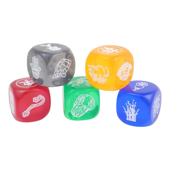 Set of 5 Feng Shui Five Element Lucky Dice
