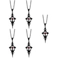 thumbnail image 2 of Skull Head Bead Metal Chain Choker – Punk Goth Rockabilly Necklace – Silver Steel 2 of 6