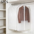 thumbnail image 1 of Set of 5 Hanging Garment Storage Bags,Proof Clothing Covers for Closet Organization and Travel, Transparent Suit Bags with Zipper, 1 of 6