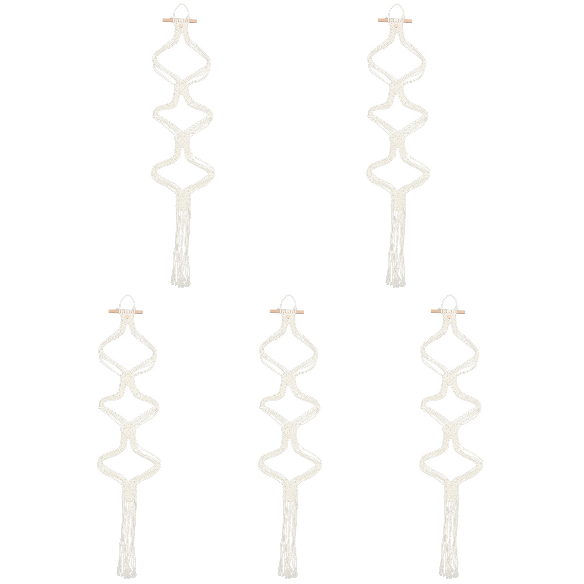 Set of 5 Hat Storage Rack Cotton Rope Decor Mount Room Decoration Women Hanger Macrame Miss