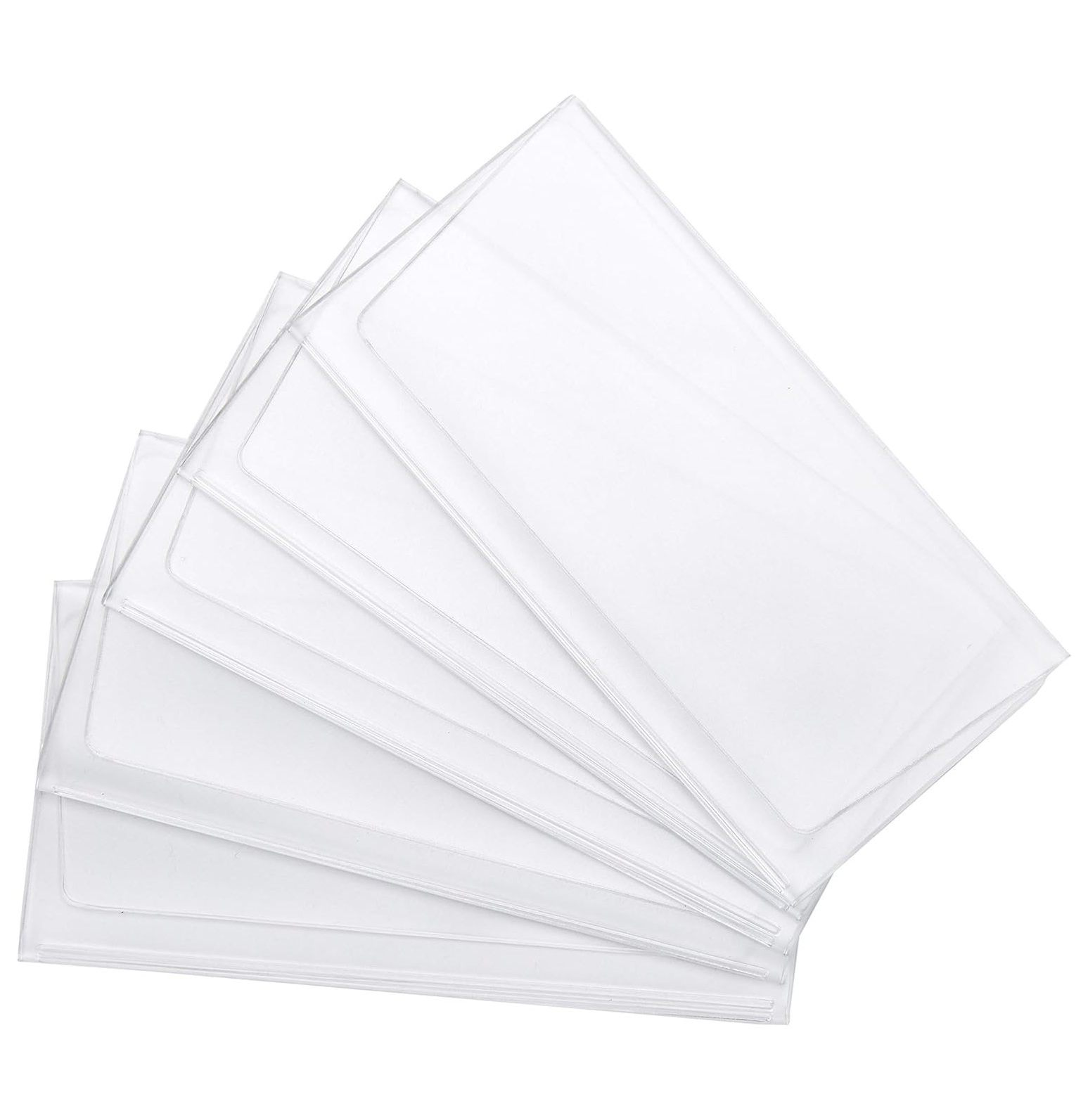 Set of 5 Heavy Duty Vinyl Checkbook Protector/Divider Trifold Wallet