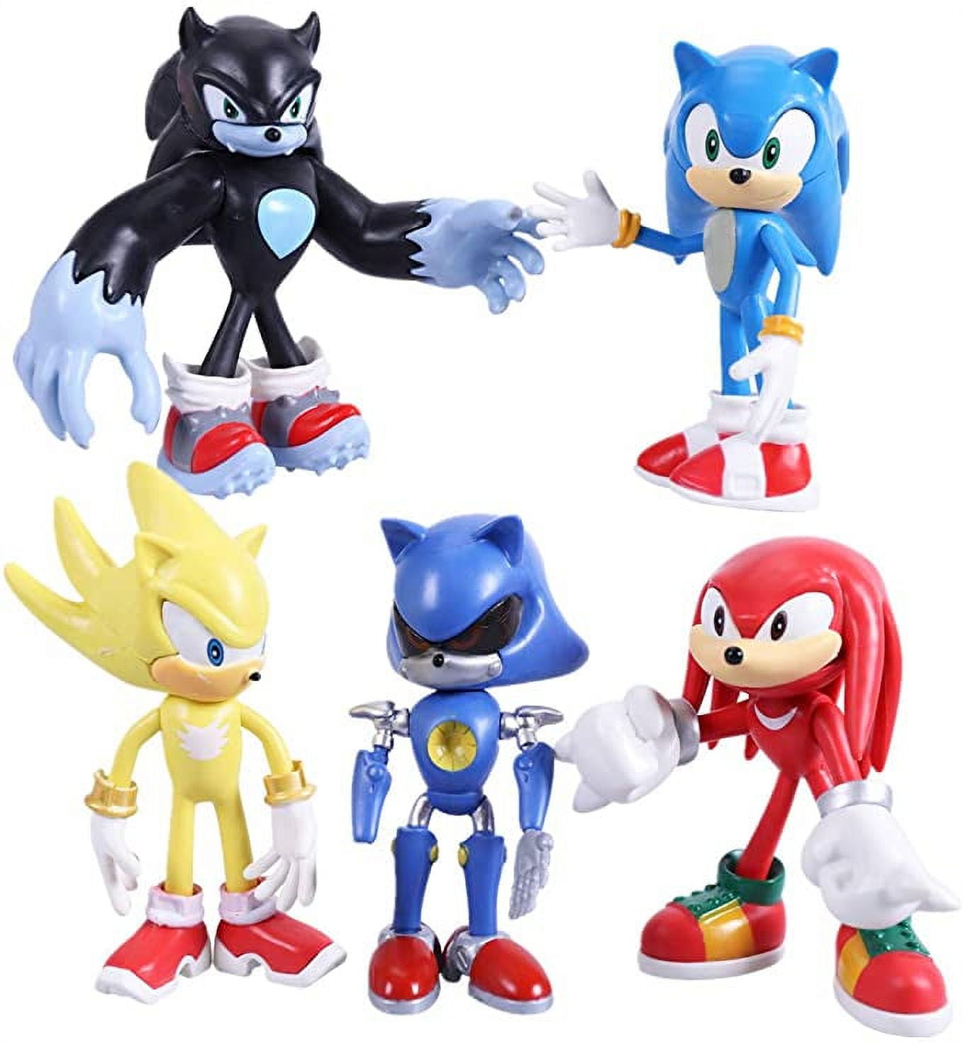 J&G Sonic The Hedgehog Toys Action Figure 6 PCS 5.7 Inch Tall