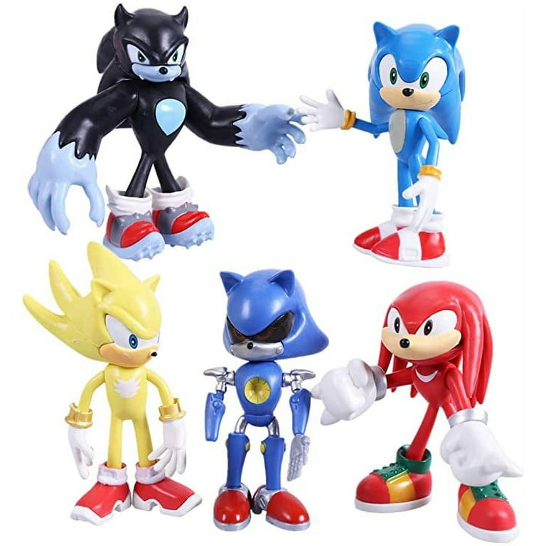 5-Pack Sonic Hedgehog Action Figures Playsets Toys with Movable