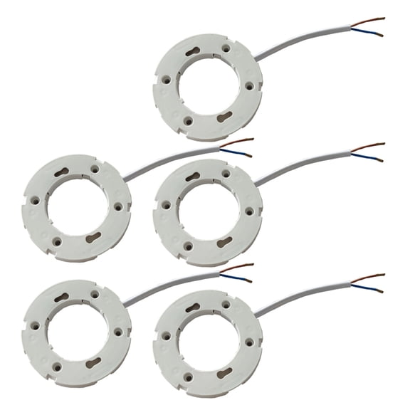 Set of 5 High Temperature Resistant Lamp Base Socket Wire Light Base Lamp Holder for Home Theater Bedroom Lighting