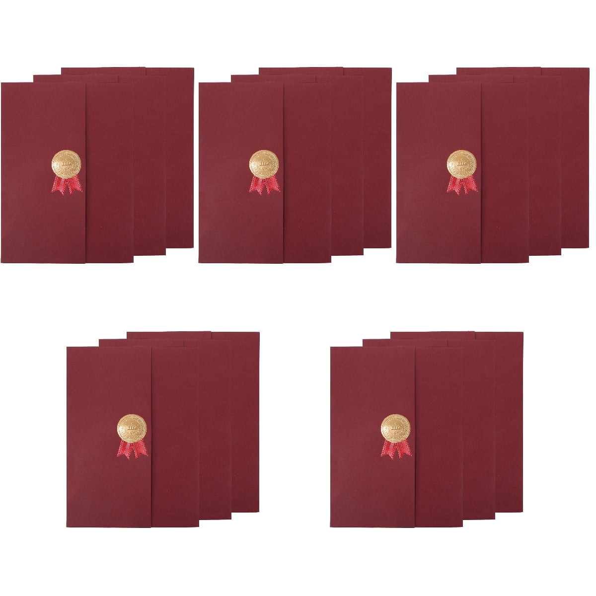 BEADCEST Dark Red Paper Award Covers for Decor - and Practical, 15Pcs