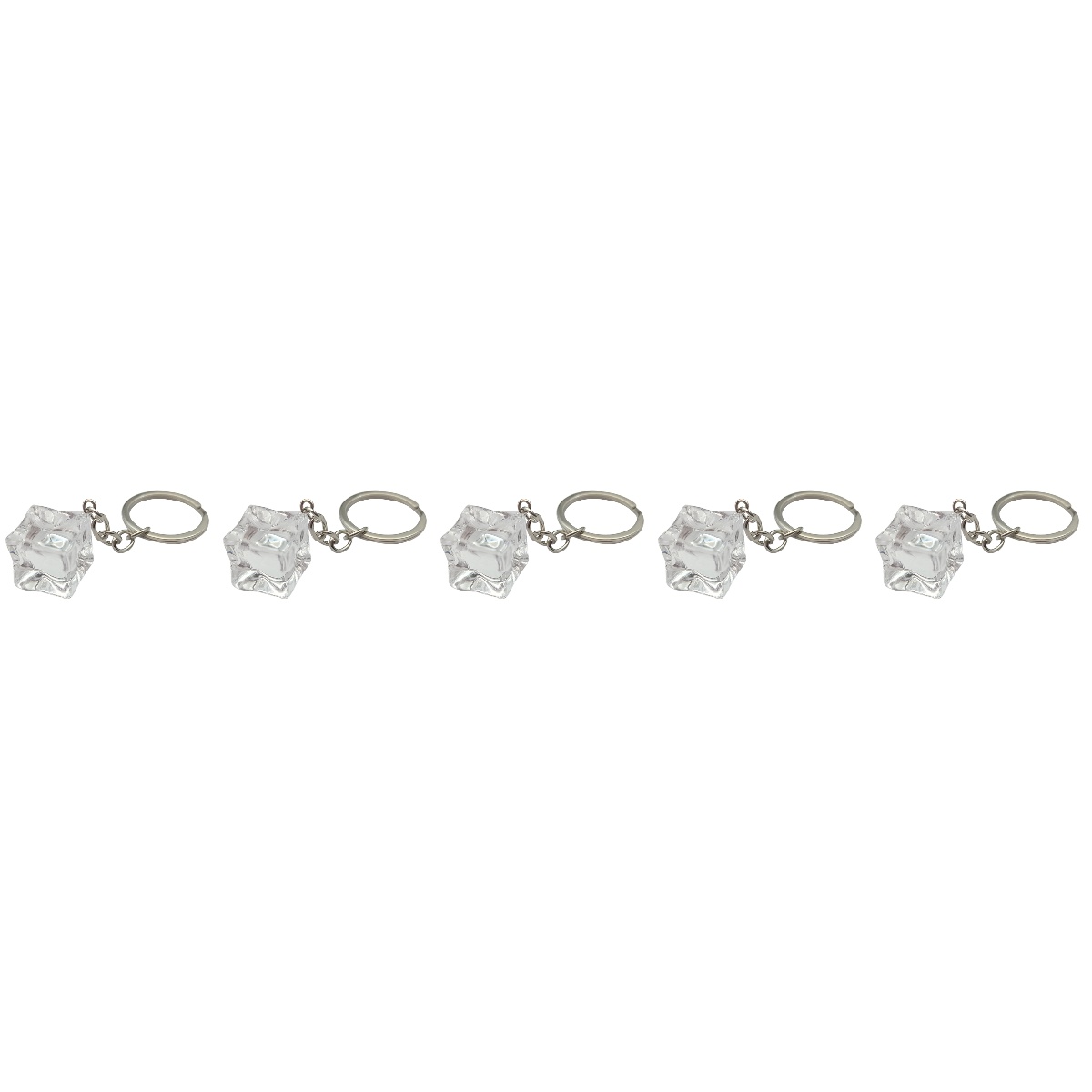 Set of 5 Ice Cube Keychain Accessories Ring Automotive Holder for Women
