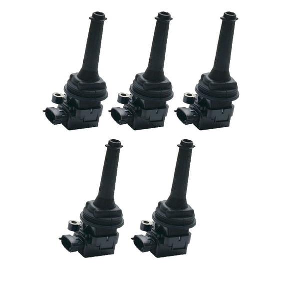 Set of 5 Ignition Coils Compatible with 2001-2005 Volvo S60 2.4L L5 Replacement for UF341 C1258