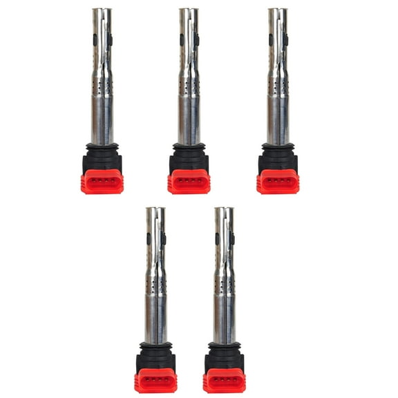 Set of 5 Ignition Coils Compatible with 2010 2011 2012 Audi R8 5.2L V10 Replacement for UF529 C1631