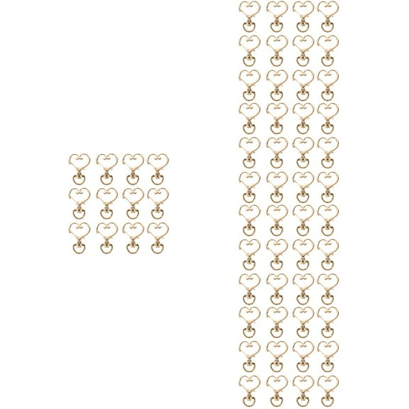 Set of 5 Key Rings for Crafts Chain Love Keychain Lanyard Hook Heart